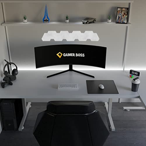 Gamer Boss - Gaming Mouse Pad - 18 x 16 Inches - 4mm Thick with Stitched Edges, Non-Slip Rubber Base, Premium Cloth Mousepad, Desk Mat for Laptop, Keyboard, Computer & PC (Medium, Black) - color: Black, size: 18" x 16"