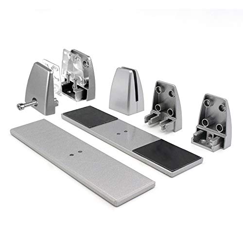Sneeze Guard Clamp Bracket 4 Pcs Shield Base for Countertops, Heavy Duty Aluminum Partition Stand for Clear Acrylic Desktop Reception - color: Table-side-4pcs