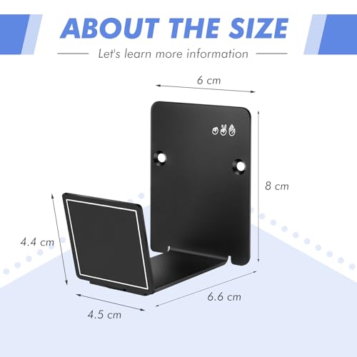 HL127 Headphone Holder Hanger for Desk, Include Adhesive Strips/Screw, Universal Headset Stand for PS4/PS5/Xbox/PC/Mac/Headphones Game Controller Hanger - style: Square