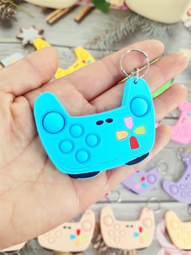 20 Packs Bulk Mini Pop Game Controller fidgets Bubble Keychain,for kids toys hoilday Summer Party Favors Classroom Students Gifts Teacher