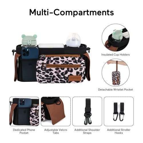Large Stroller Organizer by Momcozy - color: Leopard