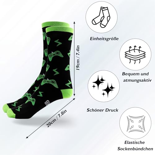 Gamer Gifts for Men, Boys, Women, Girls, Gaming Gifts Christmas Birthday Stocking Stuffers Fathers Day Valentines Day Gift Ideas for Gamers Funny Game Socks for Game Lovers, Boyfriend, Friend