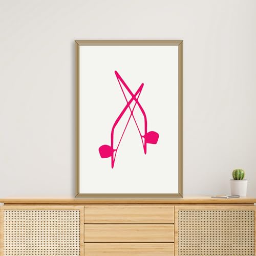 (unframed) Wall Art Print Of Berimbau, Capoeira, Brail, Instrument, Marcial Arts 2 - Eco-friendly Poster, Custom Decor For Home, Office, Bedroom, Bath Room, Living Room, (10x8 IN) - 102238PI - color: PINK, size: 8x10 Inch
