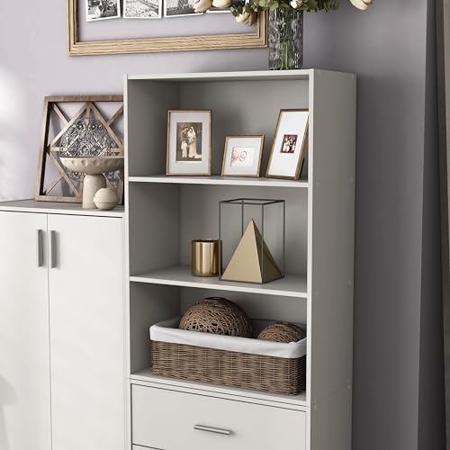 Homes: Inside + Out Apexa 3-Tier Cube Storage Organizer Shelves, Stackable Wood Bookcase Fits Cubby Bins for Organization, Dorm Teen Room Decor & Home Office, White - color: White, size: 3-tier