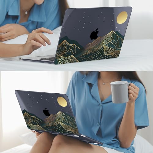 Mektron Case for 2026 MacBook Neo 13-inch A18 Pro chip A3404 Laptop Cover with 13-inch (Diagonal) Liquid Retina Display+ Keyboard Cover+ Screen Protector, Abstract Mountain C112 - color: Abstract Mountain C112