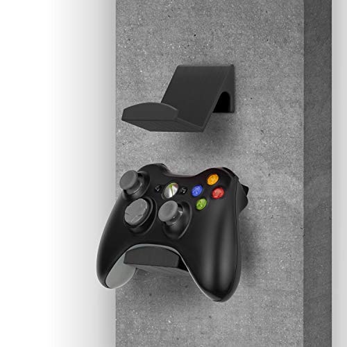 BRAINWAVZ Game Controller Holder Wall Mount Stand (4 Pack) For XBOX, PS5, SERIES X, ONE, PS4, PS3, SWITCH, NINTENDO, PC & MORE, Fits Latest & Retro Gamepads, Stick On, Easy To Install, UGC1 - color: 4 Pack