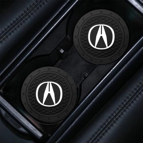 2PCS Car Cup Holder Coasters,Non-Slip Car Coasters for Acura CDX NSX RDX RLX TLX TLX-L ,Vehicle Inner Accessories for Cup Insert Mat,Silicone - color: Bd-oge