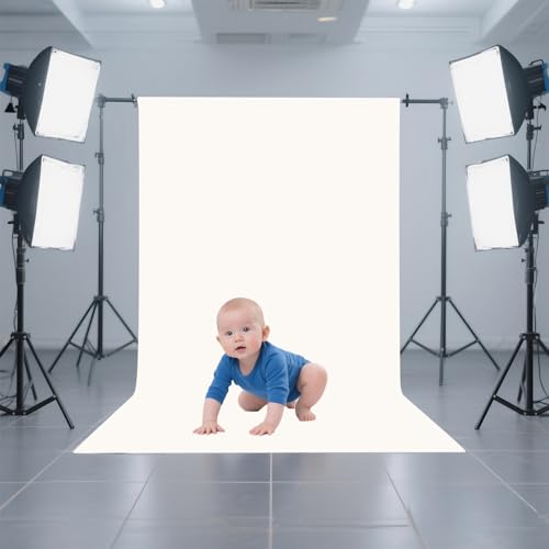 Ivory Photo Backdrop for Photoshoot, Ivory Photography Backdrop for Portraits, Fabric Background for Product Photography and Video Creation 3FTx5FT - color: Ivory, size: 3x5 FT