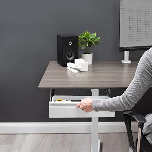 VIVO White 16 x 9 inch Under Desk Slide Out Drawer, DESK-AC03A-W | No Shell, Sturdy Steel Design, Under Desk Storage, Workstation Organizer for Home Office, Holds 11 lbs - color: White, size: 16 Inch