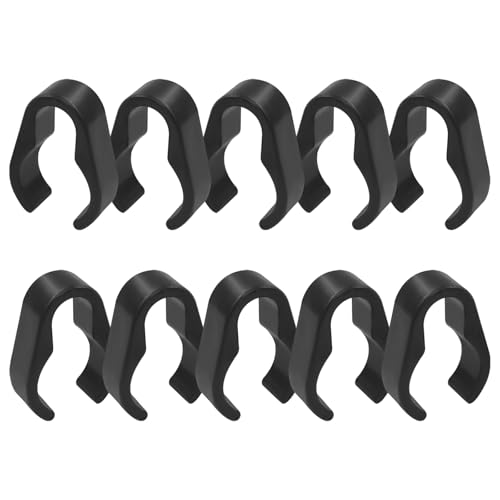 10Pcs Microphone Cable Clip, Durable Plastic Mic Clamps Microphone Stand Cable Holders, Universal Mic Boompole Clips for Setup/Fits 25mm Diameter Poles(25mm) - size: 25mm