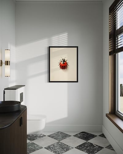 Ladybug Wall Art Print Poster, Insect Posters Prints Enntomological Painting Artwork 221 (Ladybug, 20" L x 16" W, Unframed) - color: Ladybug, size: 20"L x 16"W