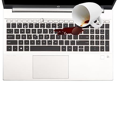 Keyboard Cover for 15.6 17.3 HP Laptop 17-cn 17-cp 15-fc 15-fd 15-fd0083wm 15t-fd000 15-fc0013od 15-fc0081nr 15-fc0093dx 15-fc0037nr fc0030tg fc0046au fc0014la 15-fd0081wm fd0357nr fd0099nr fd0025st - color: GradientBlack(Regular Letters)