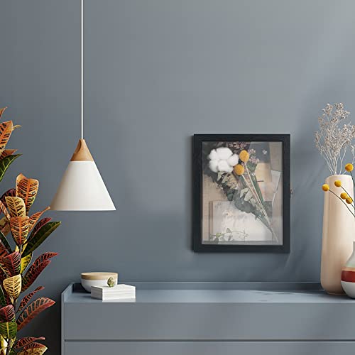 GraduatePro Shadow Box Frame 8x10 Display Case with Linen Back, Real Glass Window Door with Hinge, Picture Frame Wedding Bouquet Memorabilia Medals Photos Memory Box for Keepsakes, Rustic Black - color: Rustic Black, size: 8"x10" (20x25 cm)