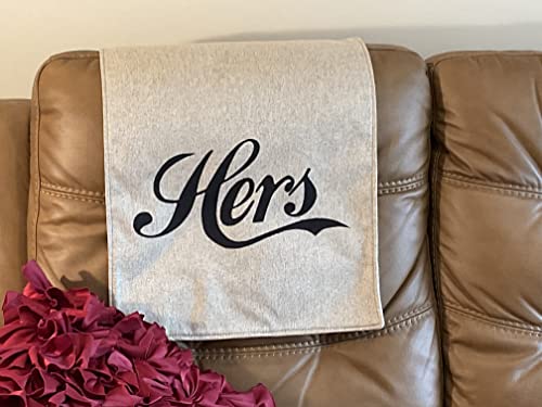 Headrest Covers for recliners Furniture slipcovers Furniture Protector headrest for Sofa Cover Theater Chairs Office Chairs Chair Pads Perfect for Gifts Made in USA.17x27By: Bittlemen Co (Her's) - color: Her's