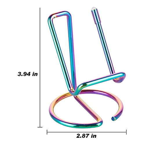 ROPOSY Cell Phone Stand for Desk, Cute Metal Rainbow Cell Phone Stand Holder Desk Accessories, Compatible with All Mobile Phones, iPhone, iPad - color: rainbow, size: 1 pack