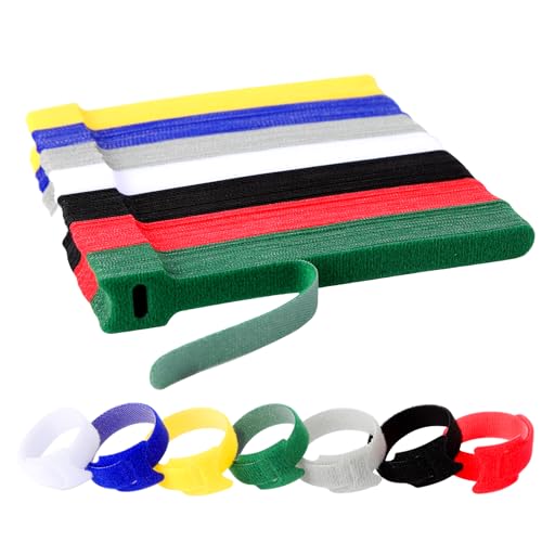 70 PCS 6 inch Cable Ties Reusable Cable Management Adjustable Cable Organizer, Cable Straps, Cord Wraps and Hook Loop Straps for Computer,Gaming, Wire, Desk- Home Office Essentials - size: 6Inch(Black)70pcs