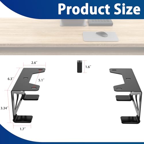 woiron Under Desk Laptop Mount, Metal Under Desk Shelf Holder Compatible for MacBook,Mini PC,Xbox Series S,Xbox One S/X, Under Laptop Storage Mount