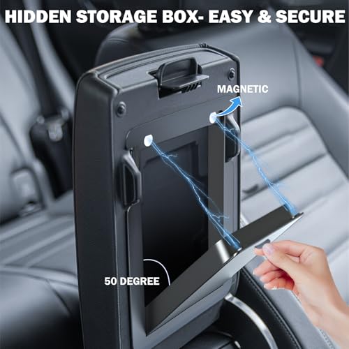 Center Console Organizer for 2023-2025 Honda CR-V, Armrest Storage Tray with Magnetic Hidden Organizer Charging Station Caddy, ABS Car Interior Accessories OEM Style Leather Texture-3PCS - color: 3PCS