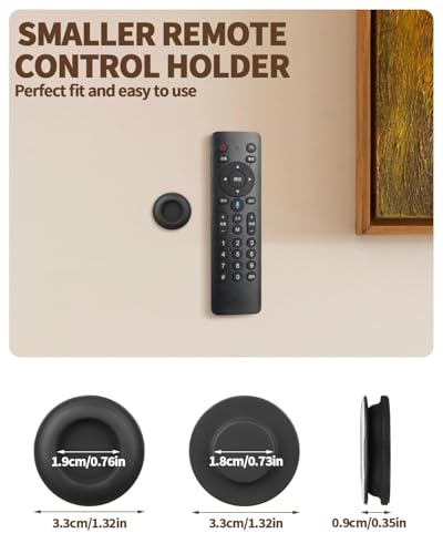 6 Pack Magnetic Remote Control Holder – Upgraded Silicone Magnetic Wall Mount for TV, Fan & Air Conditioner Remotes – Self-Adhesive, No-Drill Remote Control Holder Wall Mount - color: Circle White+Black+Grey