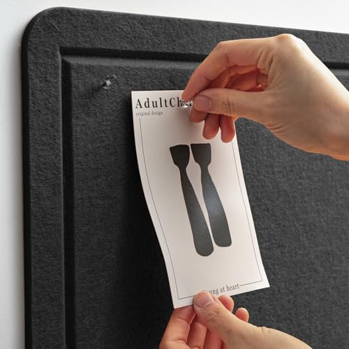Lightomorrow Large Bulletin Board - 72 x 48 Inches, Decorative Felt Pin Board for Wall - 6' x 4' Foldable Photo Display Board with Self-Adhesive Tape, Includes 20 Push Pins - Black - color: Black, size: 72×48 inches
