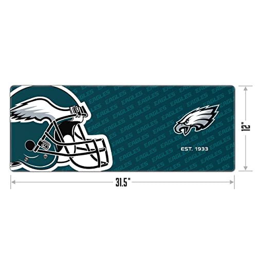 YouTheFan NFL Officially-Licensed Logo Series Desk Pad SMU - Water and Stain Resistant, Heavy-Duty Non-Slip Rubber Backing - fits Under Mouse, Computer and Keyboard - size: One Size, style: Philadelphia Eagles