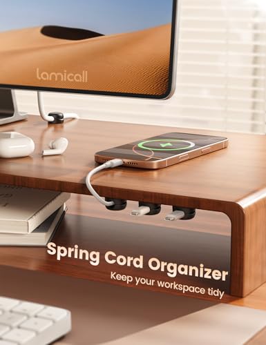 Lamicall Spring Cable Clips, Desk Office Accessory - 12Pack Compact Office Organizer Holder, Mother's Day for Mother, Cable Management Clips, Nightstand Phone Charging Cord Holder Wire Organizer - color: Black, size: 12Pack