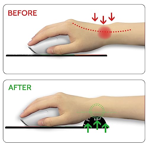 Ergonomic Mouse Pad with Wrist Support, Dumpster on Fire Mouse Pad with Wrist Rest, Gaming Mousepad with Non-Slip Pain Relief PU Base, Cute Mouse Pad for Desk Accessories Office Supplies Decor - color: Dumpster on Fire Black
