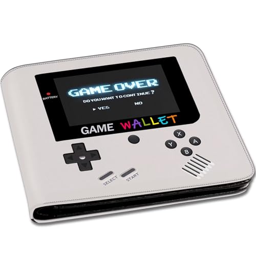 EXXBYELI Boys Wallet Gamepad Leather Wallets Credit Id Card Cash Holder Black Rfid Blocking Zipper Cute Cool Funny Aesthetic Wallets With Coin Pocket Id Window Teen Wallets for Boys Teenager Wallet - color: game-gray