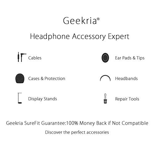 GEEKRIA Headphone Stand with Clear Acrylic Base, Steel Support Rod and Easy Assembly, Desktop Headset Holder for AirPods Max, Sony WH-1000XM Series and Other Over-Ear Headphones