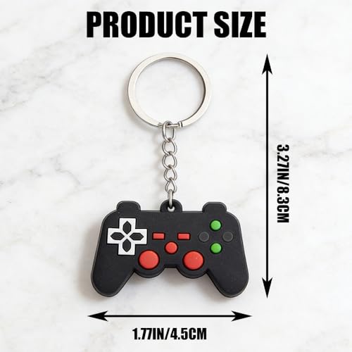 6PCS Video Game Controller Keychains, Gamer Party Favors, Mini Games Handle Keychain Pendant Favors, Auto Decoration Accessories Gaming Automotive Keychain Suitable for Women and Men (6PCS) - color: 6pcs