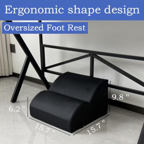 Foot Rest for Under Desk at Work.Multifunctional 3-Tier Foot Stool,With waterproof leather Footrest.For Under Desk,Office Chair Gaming Chair & Sofa,Leg Elevation Pillow,supports Posture-Black - color: Black