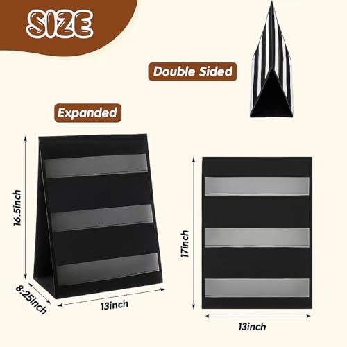 Faccito Bookmark Display Stand, Double Sided Portable Holder for Bookmarks, Black Desktop Display Rack for Retail Store, Booth, Craft Shows Fair, Library, No Assembly Required - color: Black, style: 2 Sides