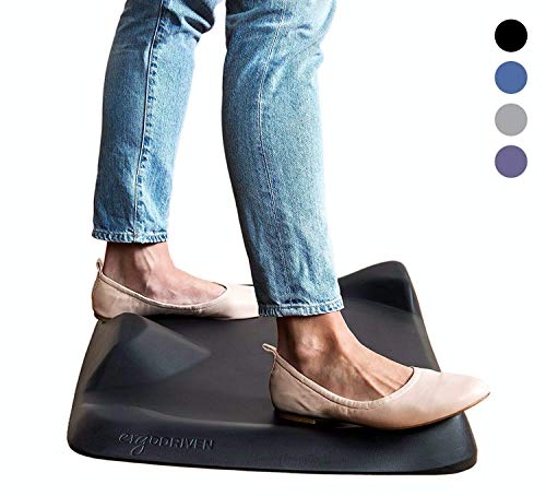 Topo Mini by Ergodriven | The Smaller Not-Flat Standing Desk Anti-Fatigue Mat with Calculated Terrain (Altostratus Grey) - color: Altostratus Gray