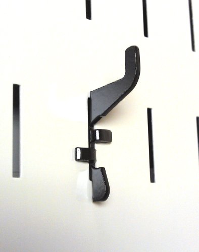 Wall Control Standard Slotted Hook Pack - Slotted Metal Pegboard Hooks Pegboard and Slotted Tool Board - Black - color: Black, size: 6 Count (Pack of 6)