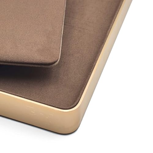 Metal Jewelry Tray, Valet Tray, Bedside Table and Desktop Organizer. It is Stackable and can be Used to Display Watches, Rings, Earrings and Bracelets(Brown) - color: Brown