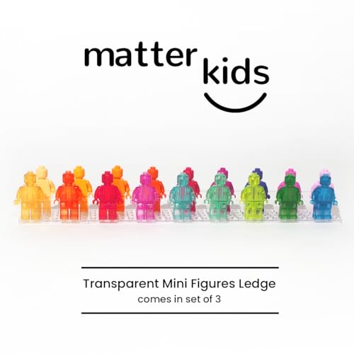 Minifigure Display Ledge 3-Pack, Wall Mount Shelf for Lego Minifigures Display Case Floating Shelves for Lego Display Storage for Minifig Collection