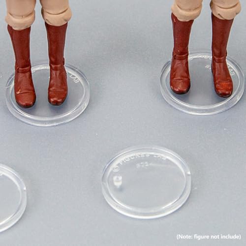 50 Pieces Round Clear Action Figure Display Stands Compatible with 3.75” MODERN Star Wars / MODERN Gi Joe / Marvel Legends Figure toy (Fit For 3.75 inch Modern SW/GI JOE/ML(25MM)) - color: Fit For 3.75 inch Modern SW/GI JOE/ML(25MM)