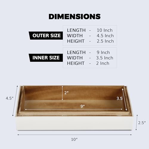 Handicrafts Home Black and White Decorative Storage Box with Lid- Coffee Table Storage Box, Handmade Resin Inlay Wooden Box, Remote Control Holder, Decorative Organizer, Keepsake Box- 10x4.5x2.5 - color: KEPT-DAPPER-GENT, size: 10 x 4.5 x 2.5 Inches