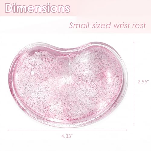 Soft Mouse Wrist Rest Pad Comfortable Cool Silicone Gel Cute | Ergonomic Cushion Small-sized Hand Pain Relief Support Pad with Gel-filled for Laptop Computer Office & Home (Bright Pink) - color: Bright Pink
