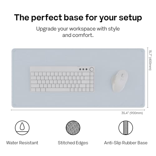 Pixio Mouse Pads - 36 x 16 inch XXL Caligraphy Blue Multifunctional Large Desk Mats for Gaming, Office, Desktop Anti-Slip Waterproof Washable Computer Mouse Mat - color: Blue Caligraphy