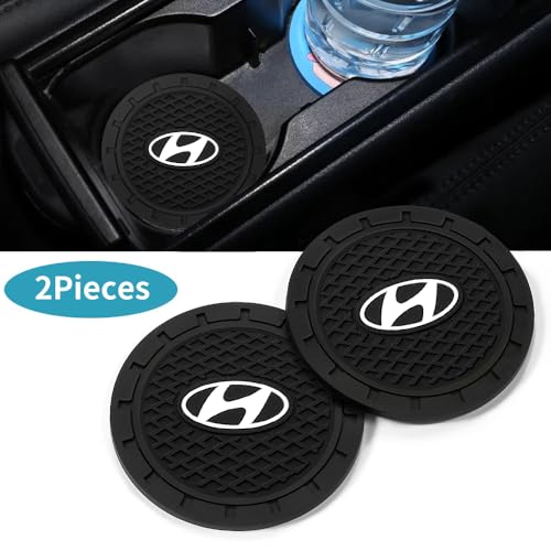 2PCS Car Cup Holder Coasters,Non-Slip Car Coasters for Hyundai Santa Fe Palisade Kona Elantra Drink Holder Compatible with ,Vehicle Inner Accessories for Cup Insert Mat,Silicone - color: Bd-xd