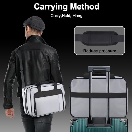 GDNasist Carrying Case Fit for PS5, Travel Thickened Protective Bag Compatible with Playstation 5 Console, Headset, PS5 Controller, Game Discs, and Gaming Accessories, Grey - color: Grey