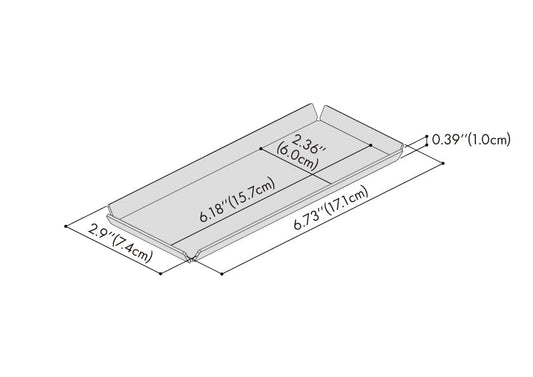 PROGETTO2.70 Aluminum Desk Tray Catchall Organizer, A7 Tall, Ivory | Powder coated finish, Minimalist entryway valet tray, for keys, wallets, jewelry, Compact solid metal, Modular design - color: Powder Coated Ivory, size: 6.7" x 2.9" x 0.4"
