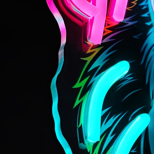 Headphones Gorilla Neon Sign Dimmable Kong Led Neon Light for Wall Decor,Game Room,Man Cave,Home Party Bar Decor,USB Powered Led Sign - color: Headphones Gorilla