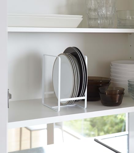 YAMAZAKI Home Tower Plate Rack/Dish Stand/Dish Storage/Plate Holder - Large - Steel - color: White, size: Large