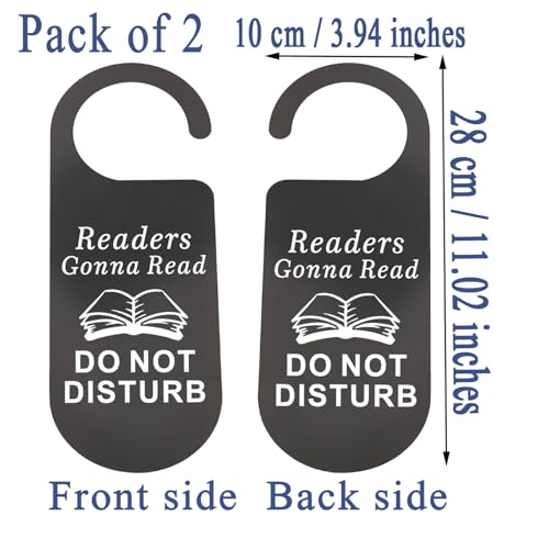 CENWA 2 Pcs Readers Gonna Read Door Hanger Sign Do Not Disturb Sign Door Decor (Readers Gonna) - color: Readers Gonna