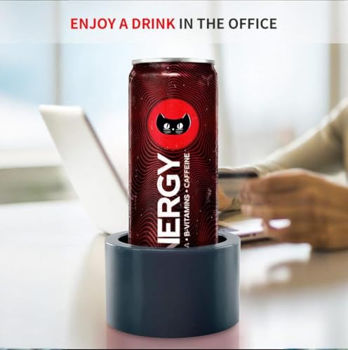 Anti-Spill Cup Holder, Drink Coaster with Anti-Slip Mat Fits Drink for Home Office Outdoors (Grey)