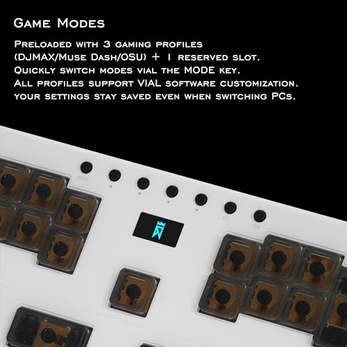 Gaming Keyboard for Music Rhythm Games Customizable Mechanical Keyboard (Pink) - color: Pink