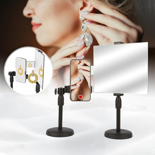 WICBRO Desktop Phone Rear Camera Selfie Stand Set, Under The Premise of Ensuring That The Phone Screen can be Seen, Use Rear Camera to Record The Front,Perfect for Selfie & TikTok & Live Streaming