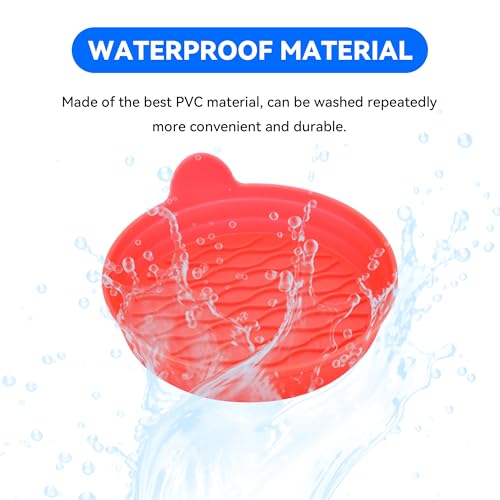 4PCS Car Cup Holder Coasters, Universal Silicone Non-Slip Insert Cup Coasters, Soft Wave Pattern Cup Holders, Car Interior Accessories for SUV, Truck, RV (Red) - color: Red